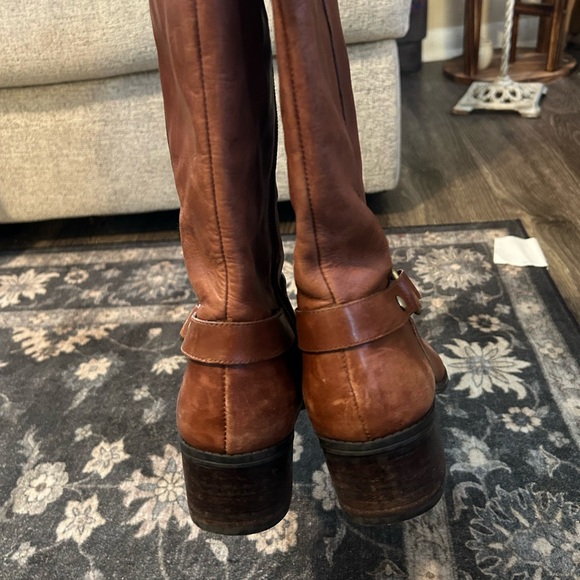 Bandolino Womens Leather Riding Boots Zip Buckle Brown Size 8.5 - Picture 7 of 9